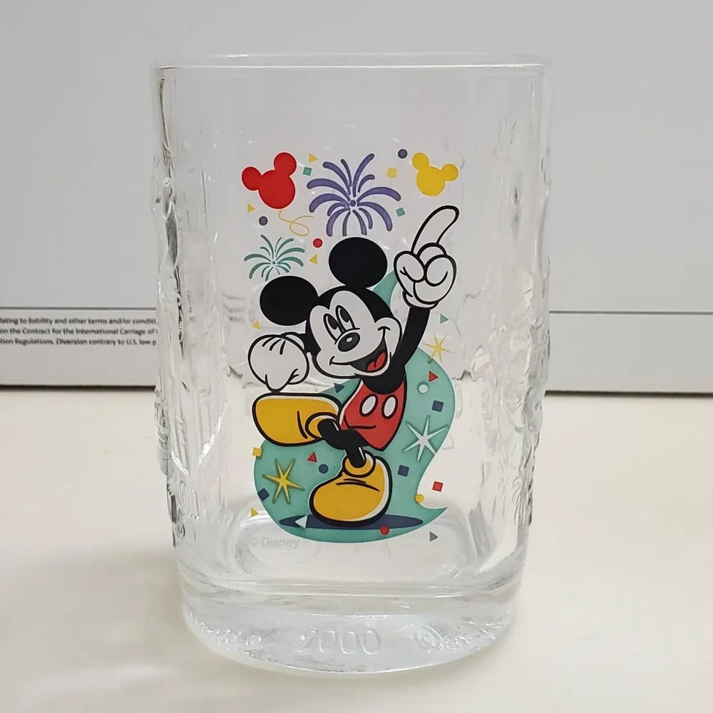 Walt Disney World Mickey Mouse Tumbler Glass McDonalds 2000 Celebration